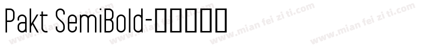 Pakt SemiBold字体转换